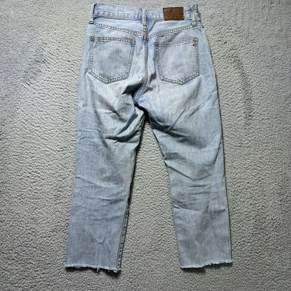 Madewell The Perfect Summer Jean Straight Light Wash Women's‎ Size 24 Raw Hem - Picture 9 of 10